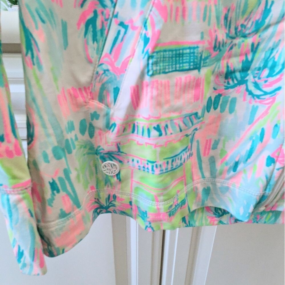 Lilly Pulitzer Meryl Nylon Hadlee Tennis Jacket Colorful Small Golf Active - Picture 4 of 8